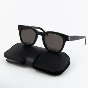 NEW Saint Laurent SLM124 001 Black Grey Square Women Sunglasses